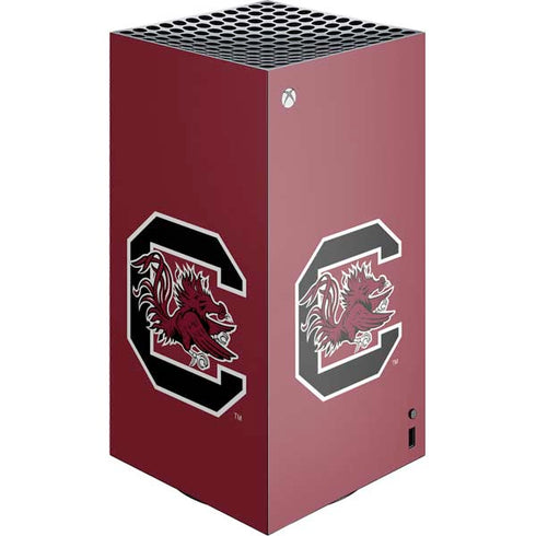 University of South Carolina Gamecocks Logo Red XBox Series X Digital Edition Console Skin